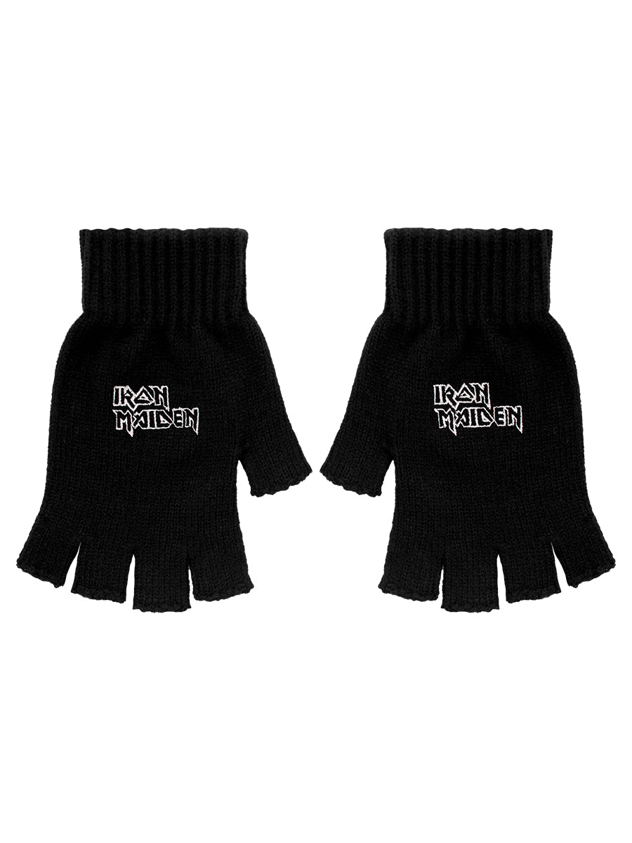 Iron Maiden Logo Fingerless Gloves