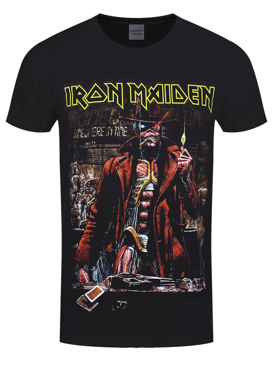 Iron Maiden Stranger Sepia Mens Black T-Shirt