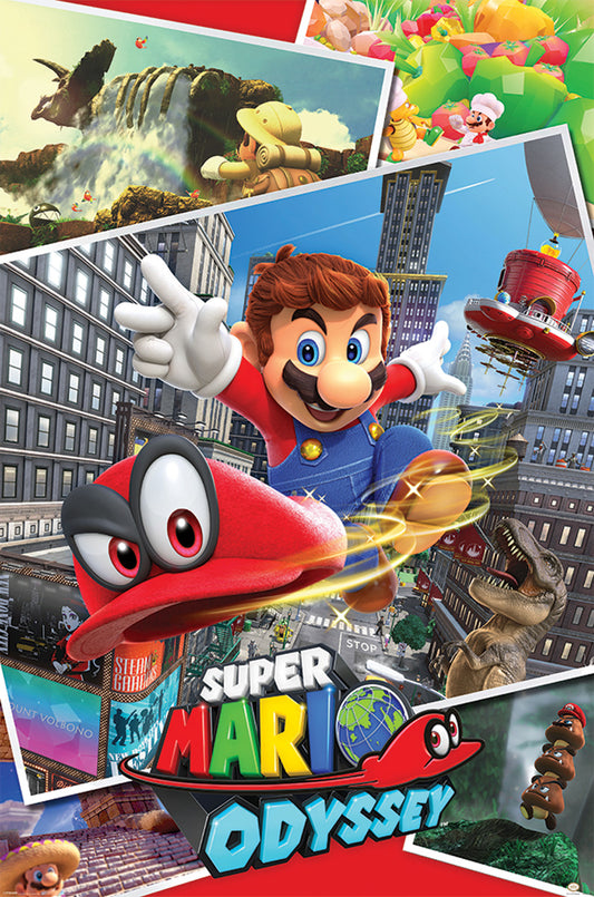 Super Mario Odyssey Collage Poster