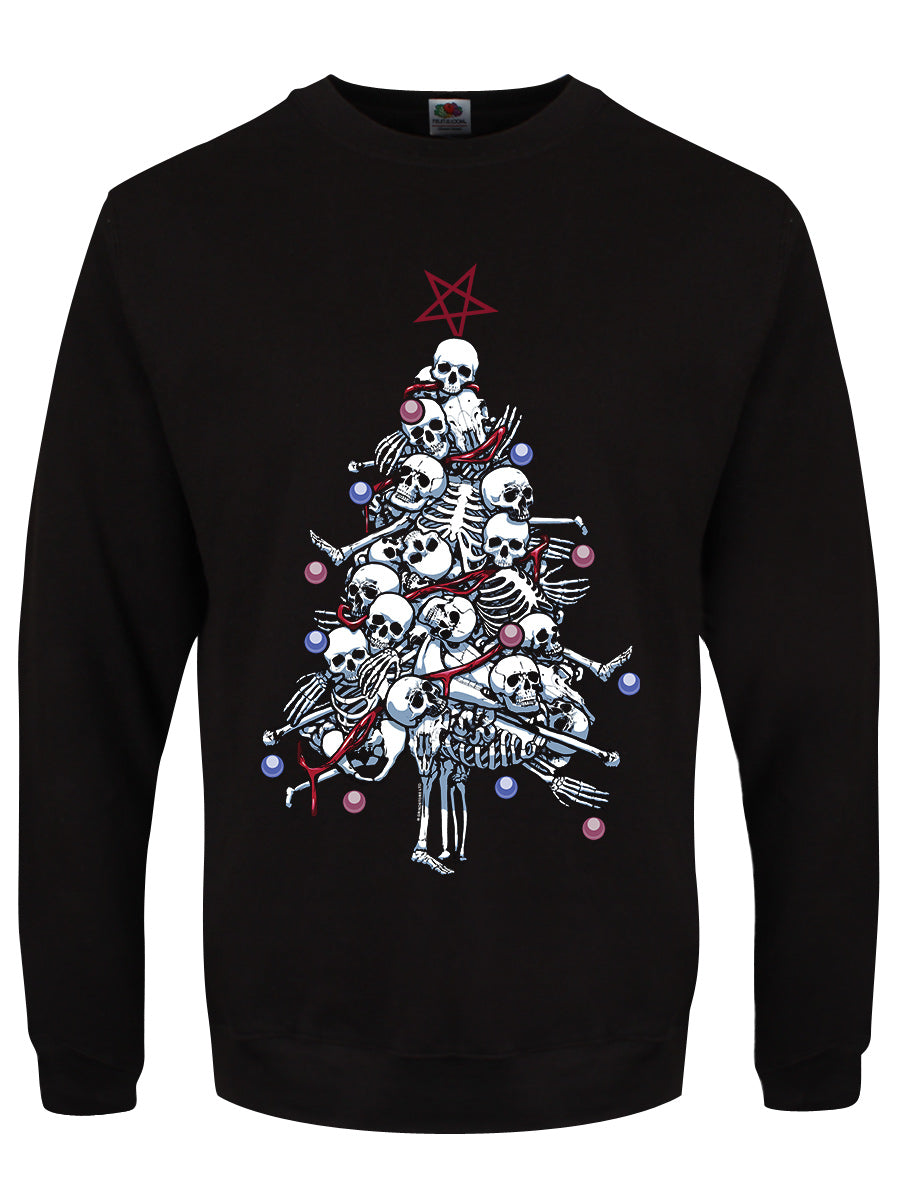 Pile o' Bones Men's Black Christmas Jumper - Main Image