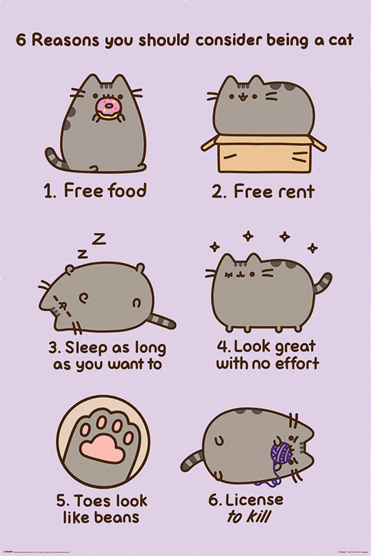 Pusheen Reasons To Be A Cat Poster