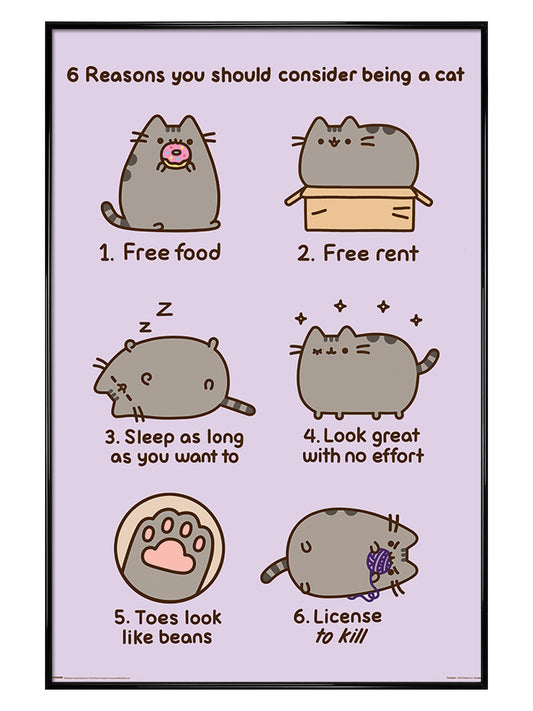 Pusheen Reasons To Be A Cat Poster