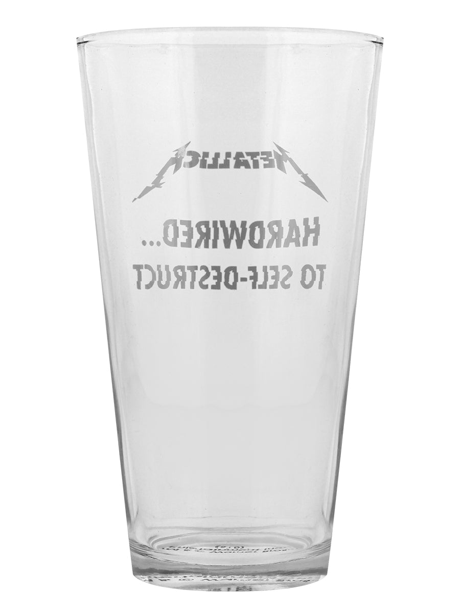 Metallica Hardwired To Self Destruct Drinking Glass