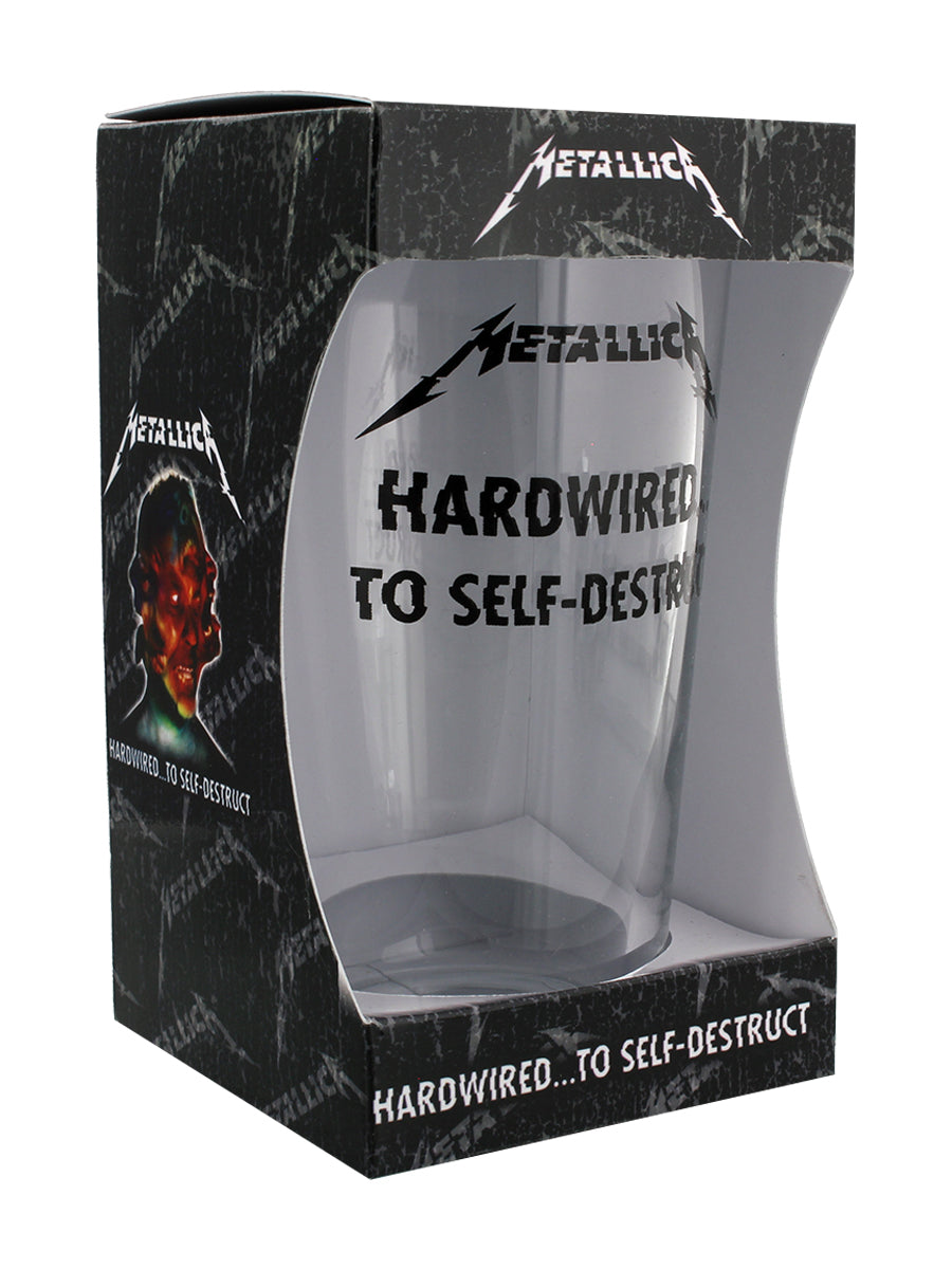 Metallica Hardwired To Self Destruct Drinking Glass