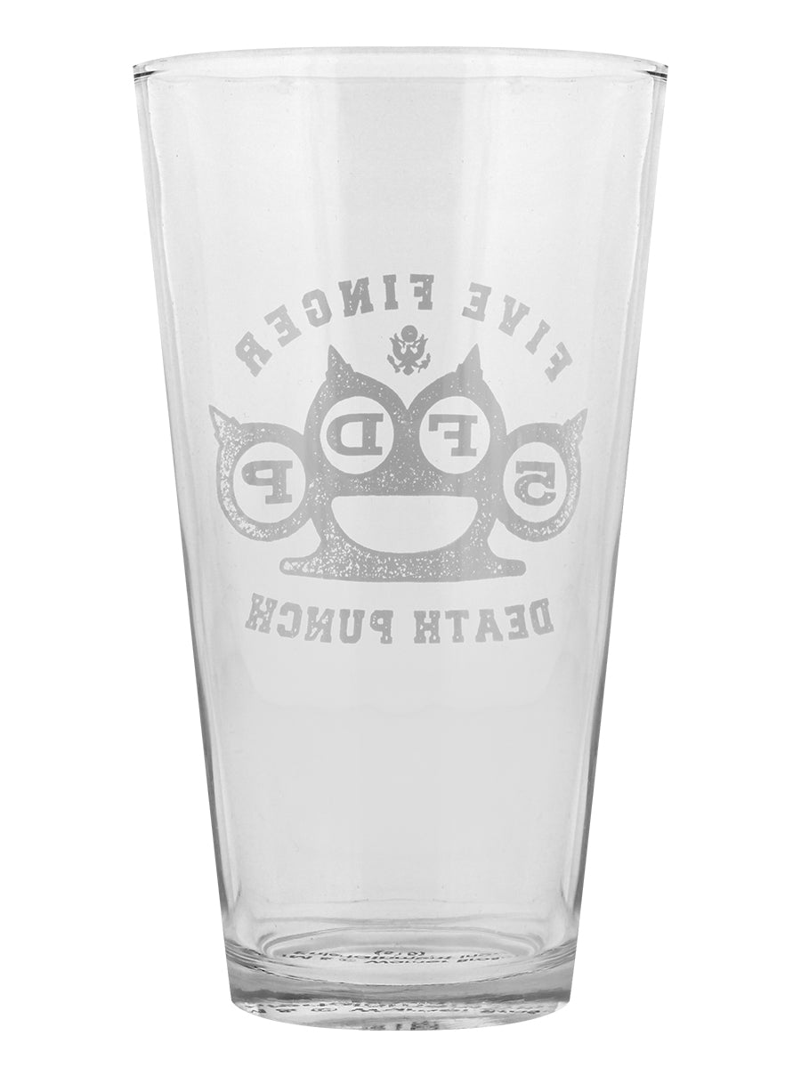 Five Finger Death Punch Knuckle Logo Drinking Glass