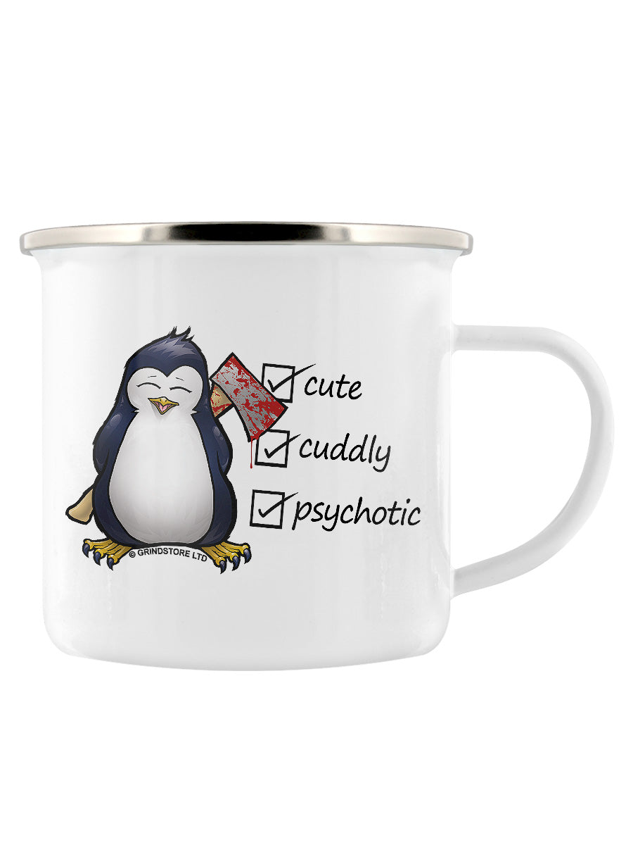 Psycho Penguin Cute, Cuddly & Psychotic Enamel Mug