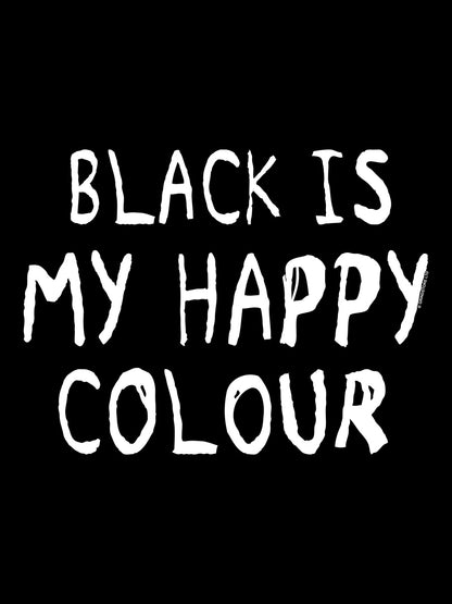 Black Is My Happy Colour Men's Black Hoodie