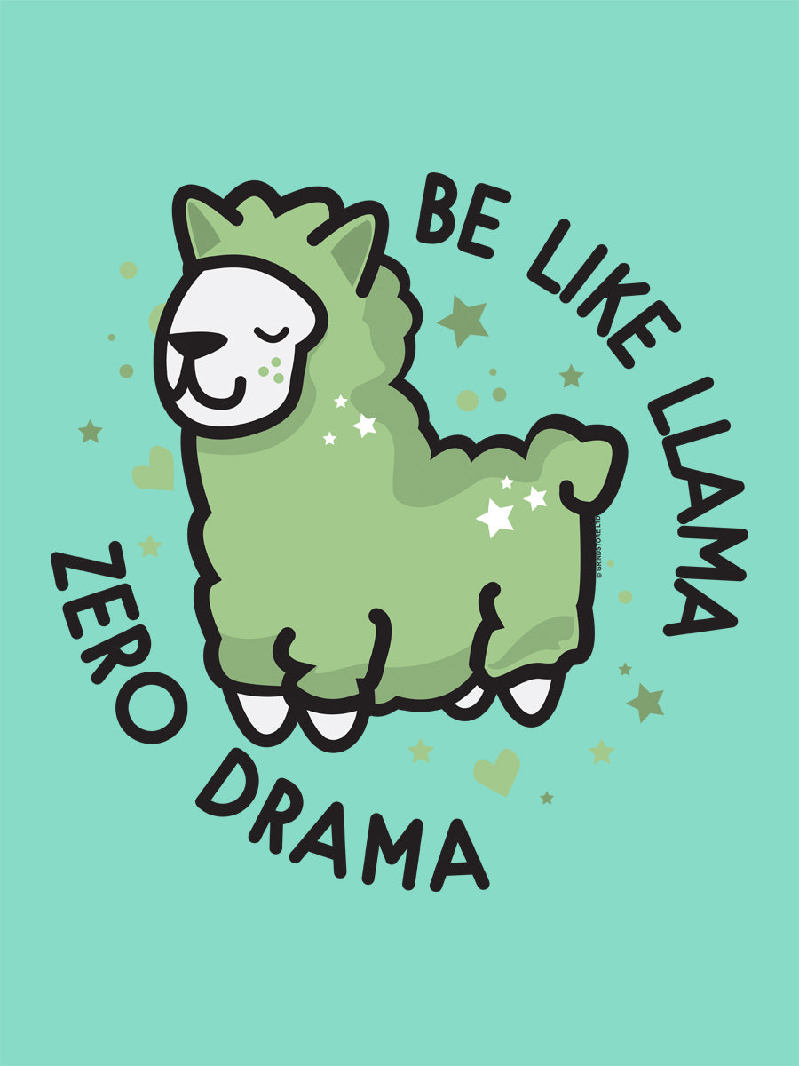 Be Like Llama Zero Drama Mint Green Tote Bag