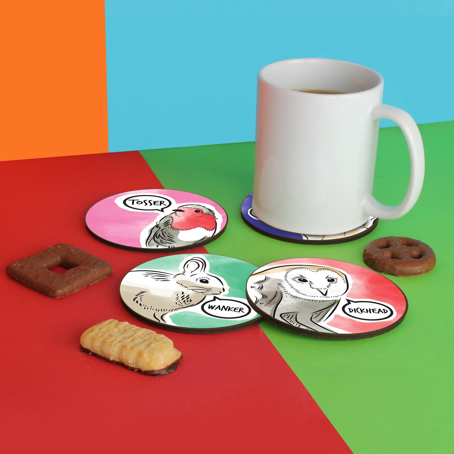 Cute But Abusive - 4 Piece Coaster Set