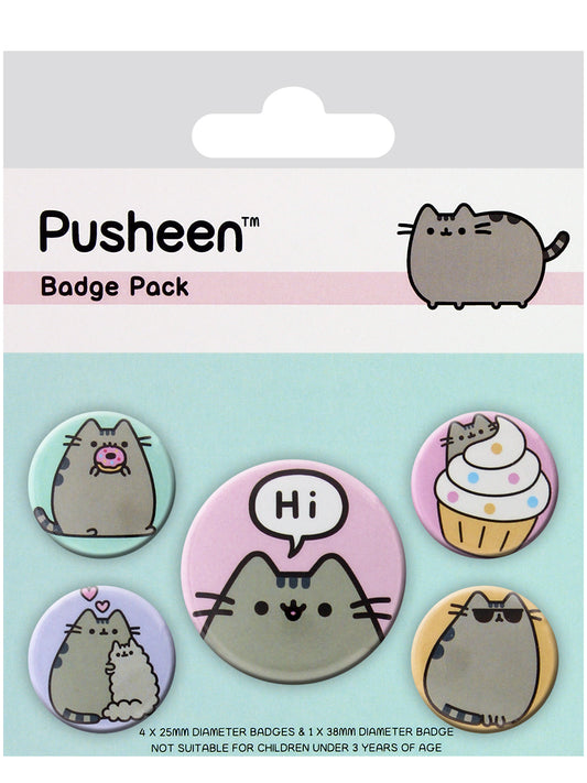 Pusheen Says Hi Badge Pack