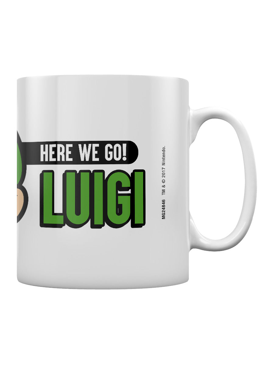 Super Mario Here We Go Luigi Boxed Mug