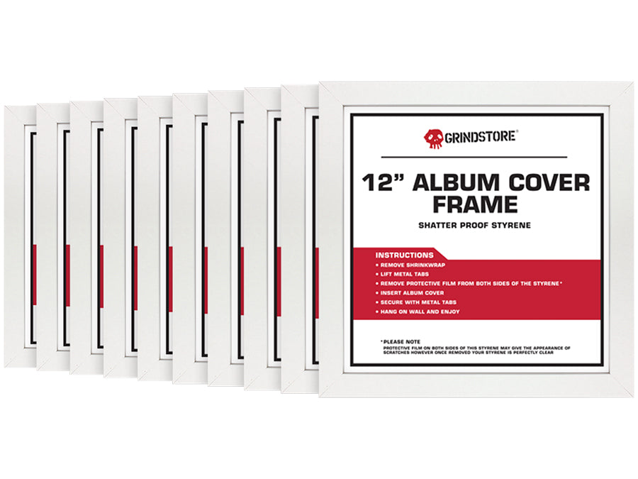 12" Record Cover Album Frame - White - 10 PACK