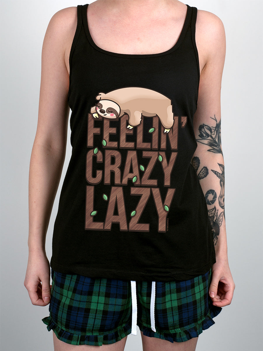 Feelin' Crazy Lazy Sloth Ladies Short Pyjama Set