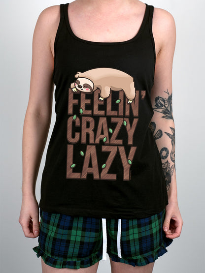 Feelin' Crazy Lazy Sloth Ladies Short Pyjama Set