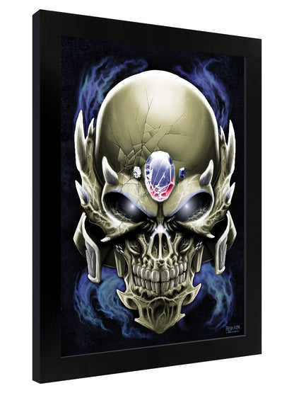 Requiem Collective Skull Guise Black Wooden Framed Mini Poster