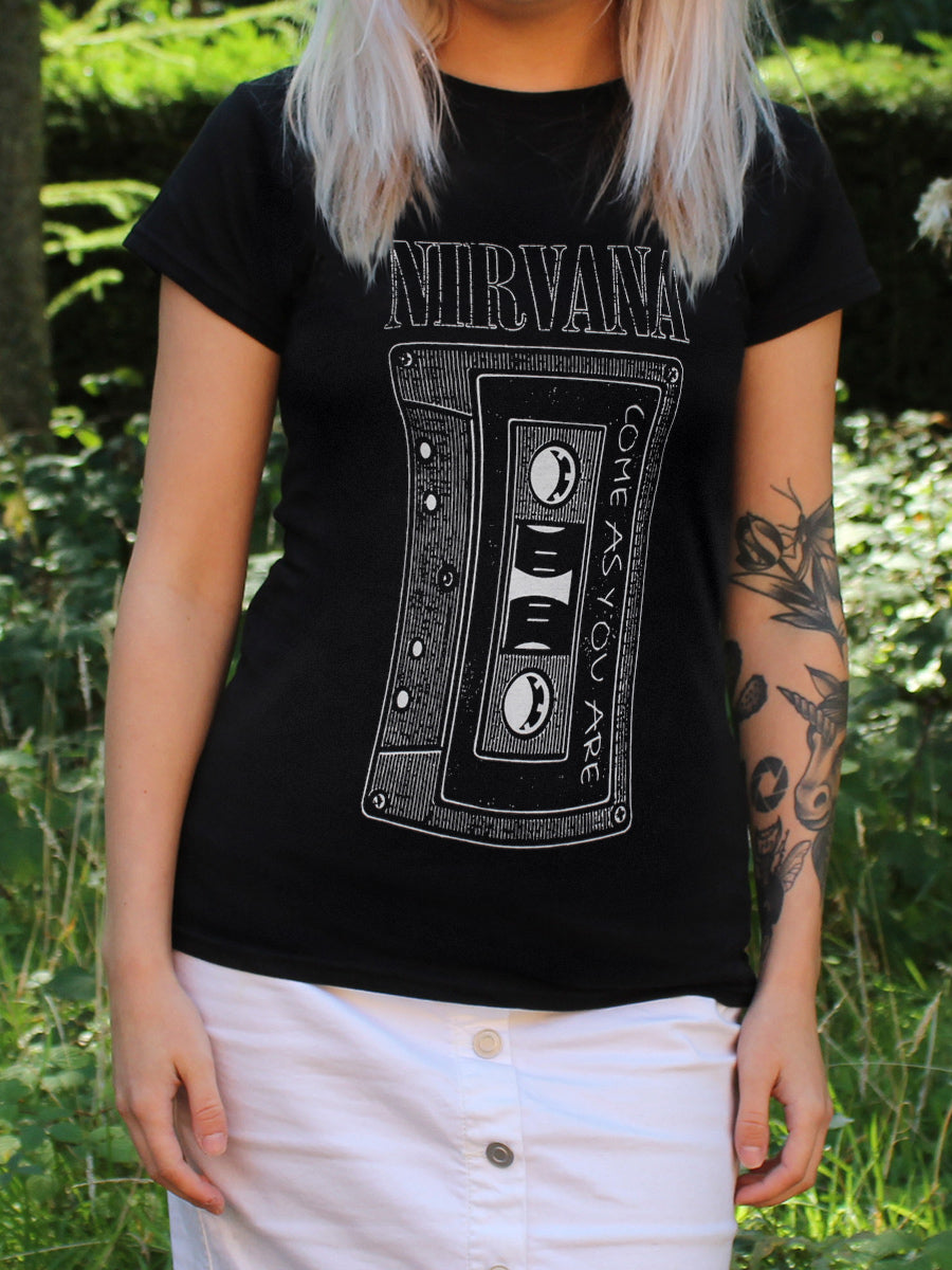 Nirvana Come As You Are Ladies Black T-Shirt