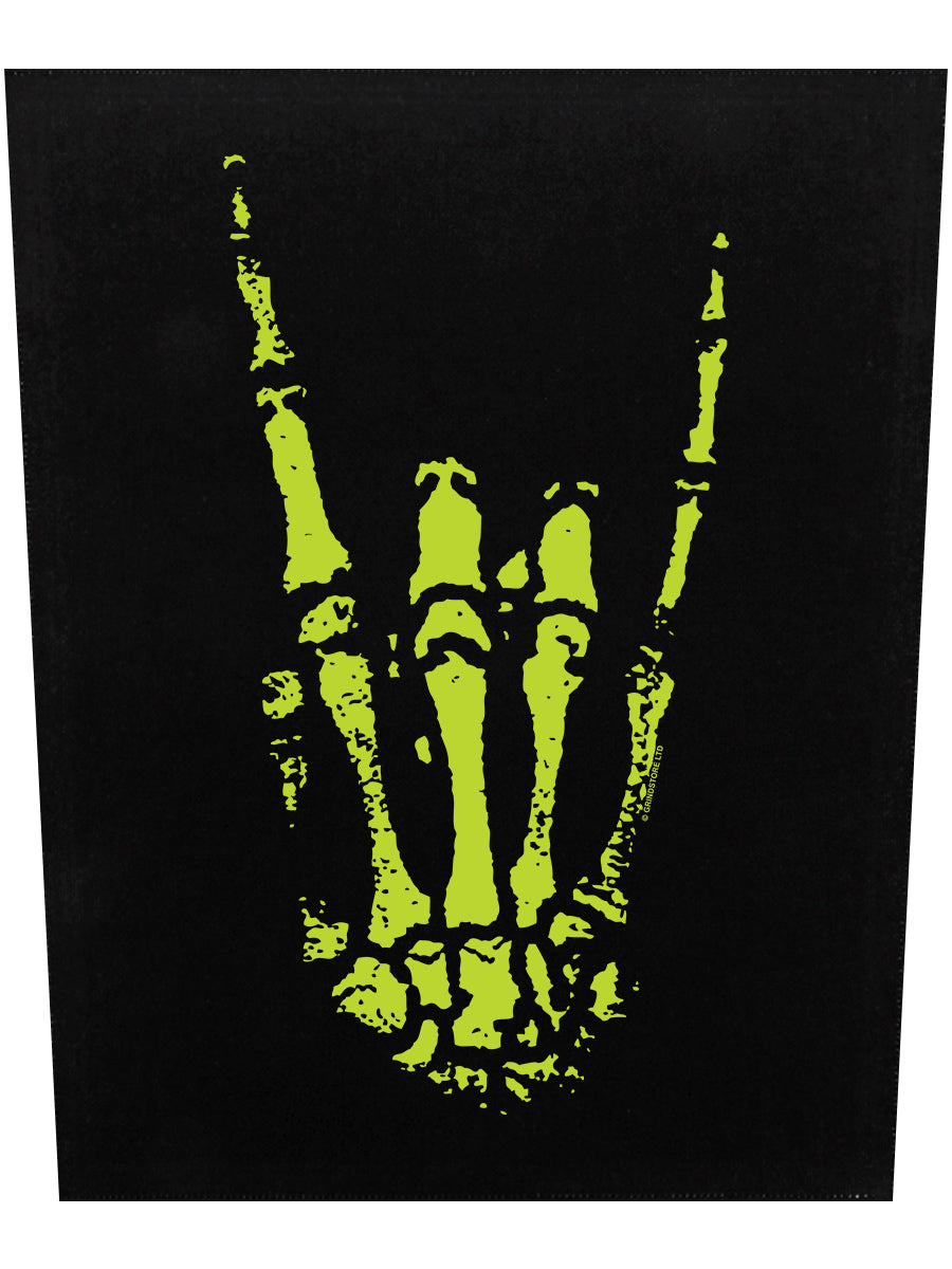 Skeleton Rock Hand Backpatch