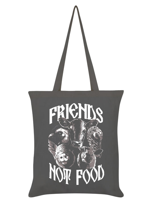 Friends Not Food Graphite Grey Tote Bag