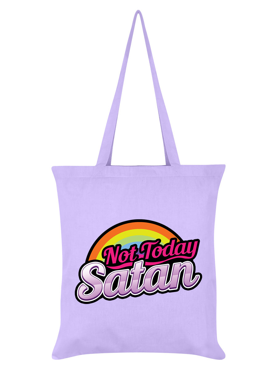 Not Today Satan Lilac Tote Bag