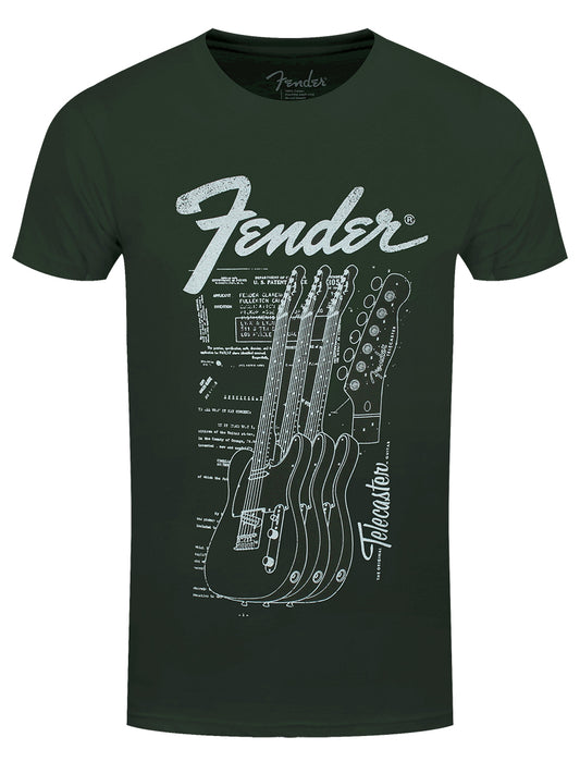Fender Telecaster Men's Green T-Shirt