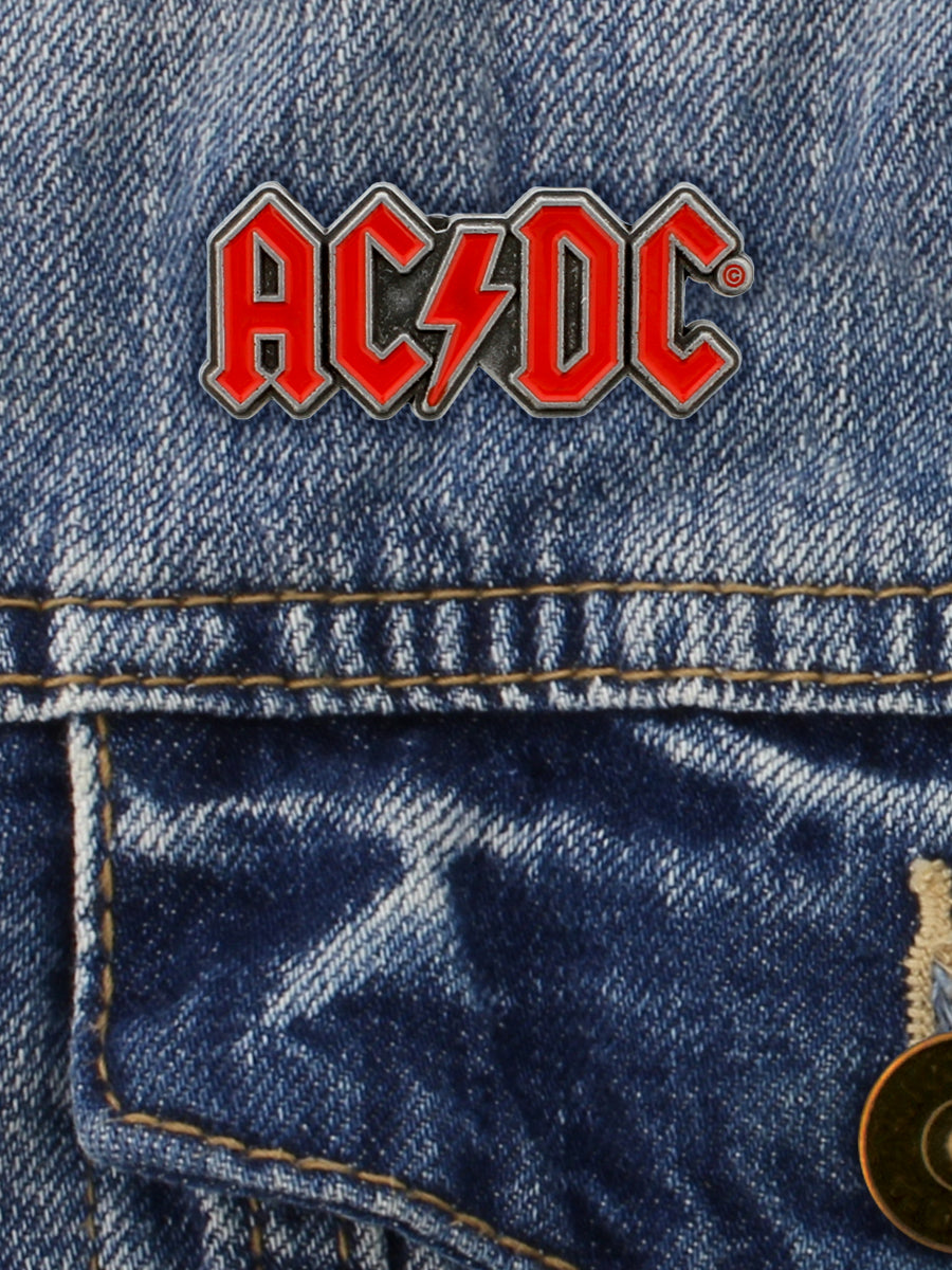 AC/DC Red Logo Enamel Pin Badge