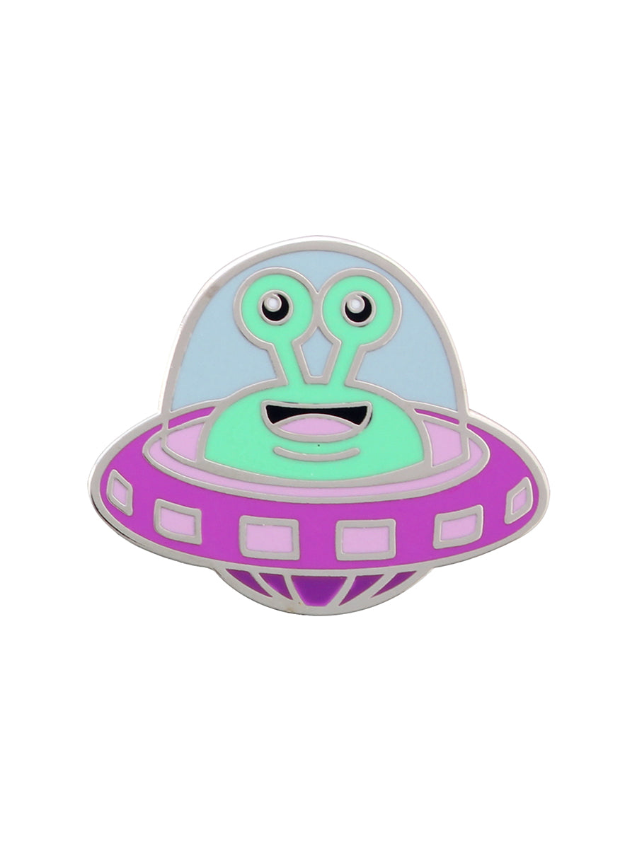 Funky Green Alien Enamel Pin Badge