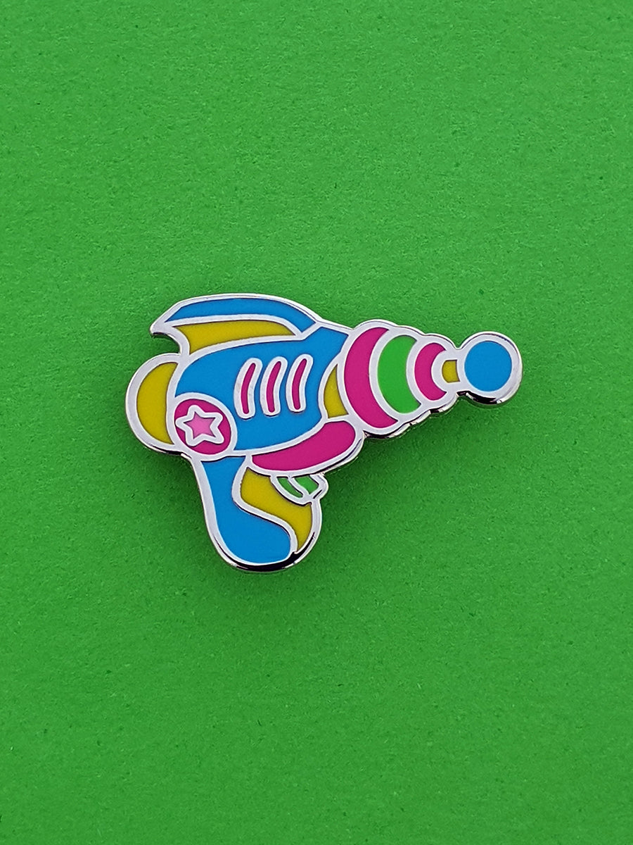 Retro Space Gun Enamel Pin Badge