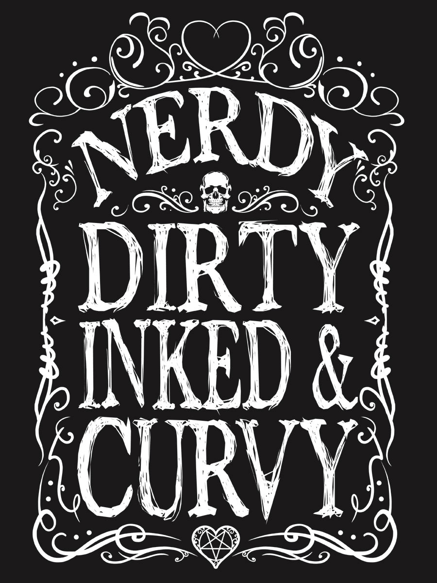 Nerdy Dirty Inked & Curvy Ladies Black Floaty Tank