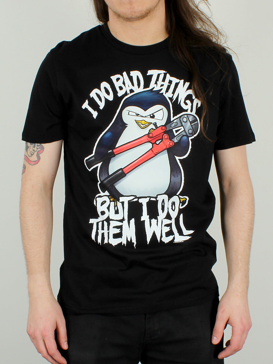 Psycho Penguin I Do Bad Things Men's Premium Black T-Shirt