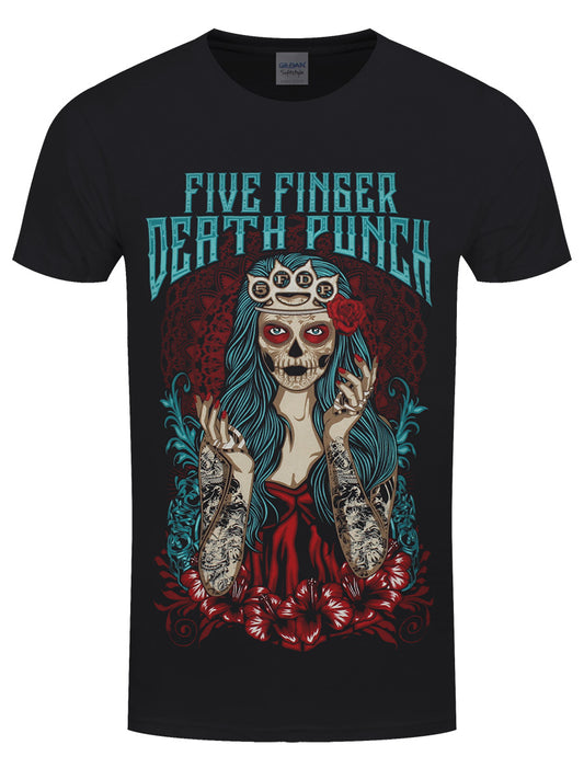 Five Finger Death Punch Lady Muerta Men's Black T-Shirt