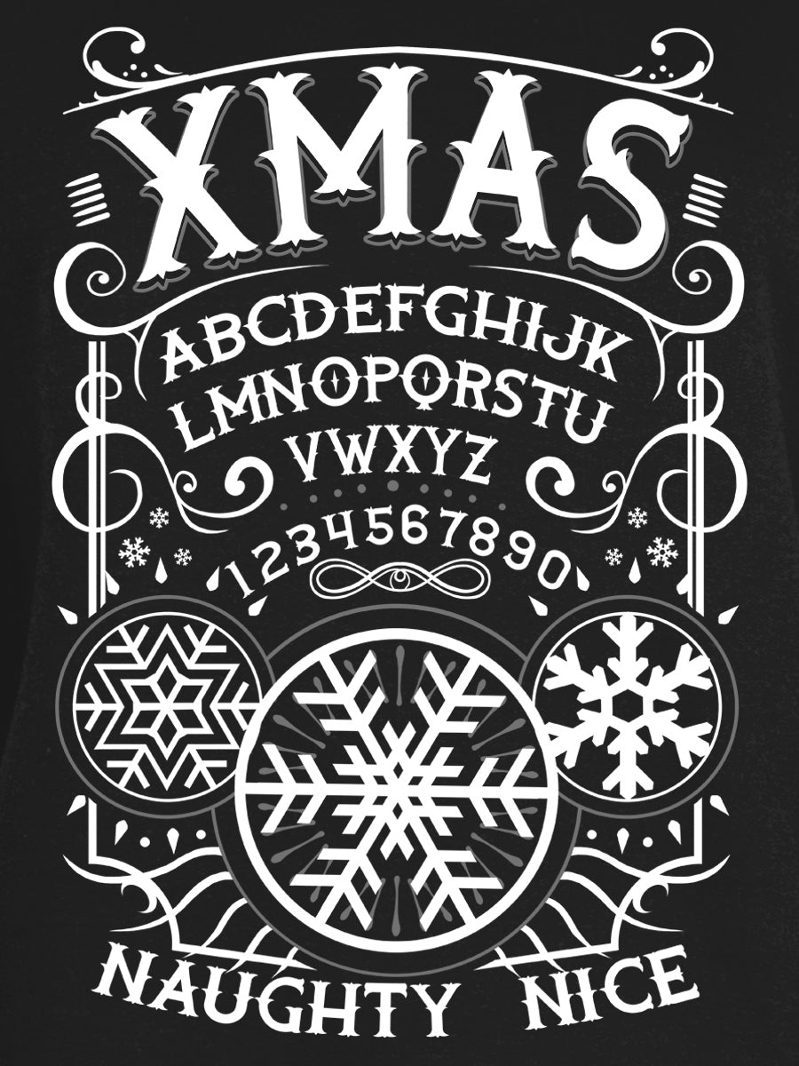 Xmas Ouija Ladies Black Christmas Jumper