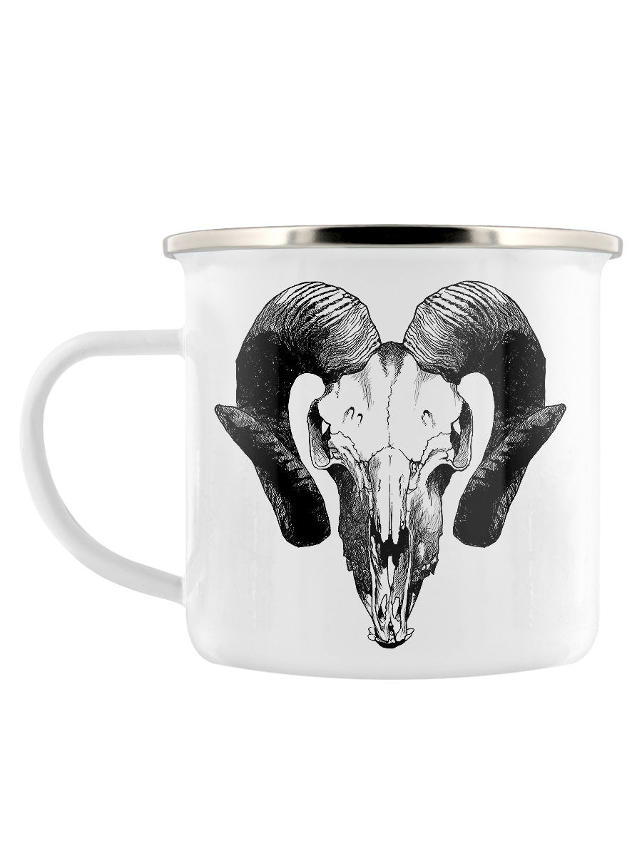 Aries Skull Enamel Mug