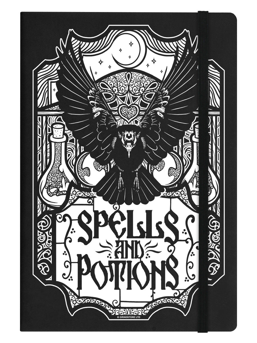 Spells & Potions Black A5 Hard Cover Notebook