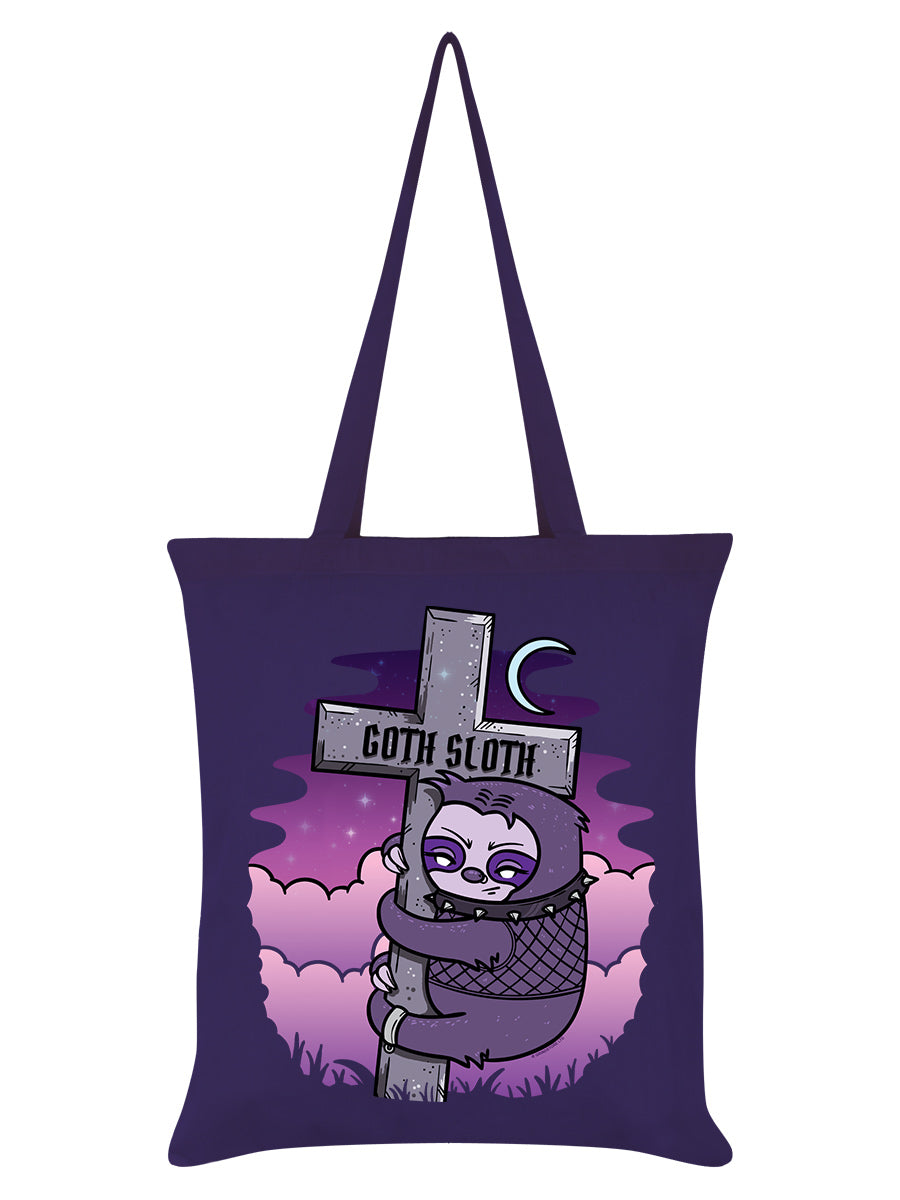 Goth Sloth Purple Tote Bag