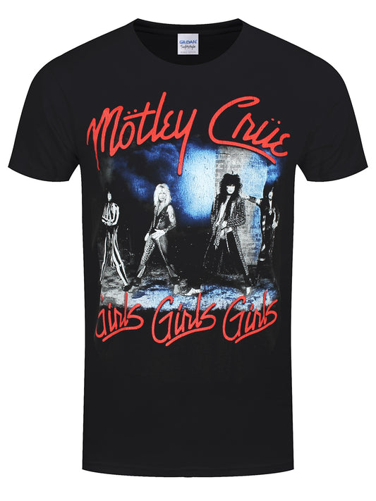 Motley Crue Smokey Street Men's Black T-Shirt