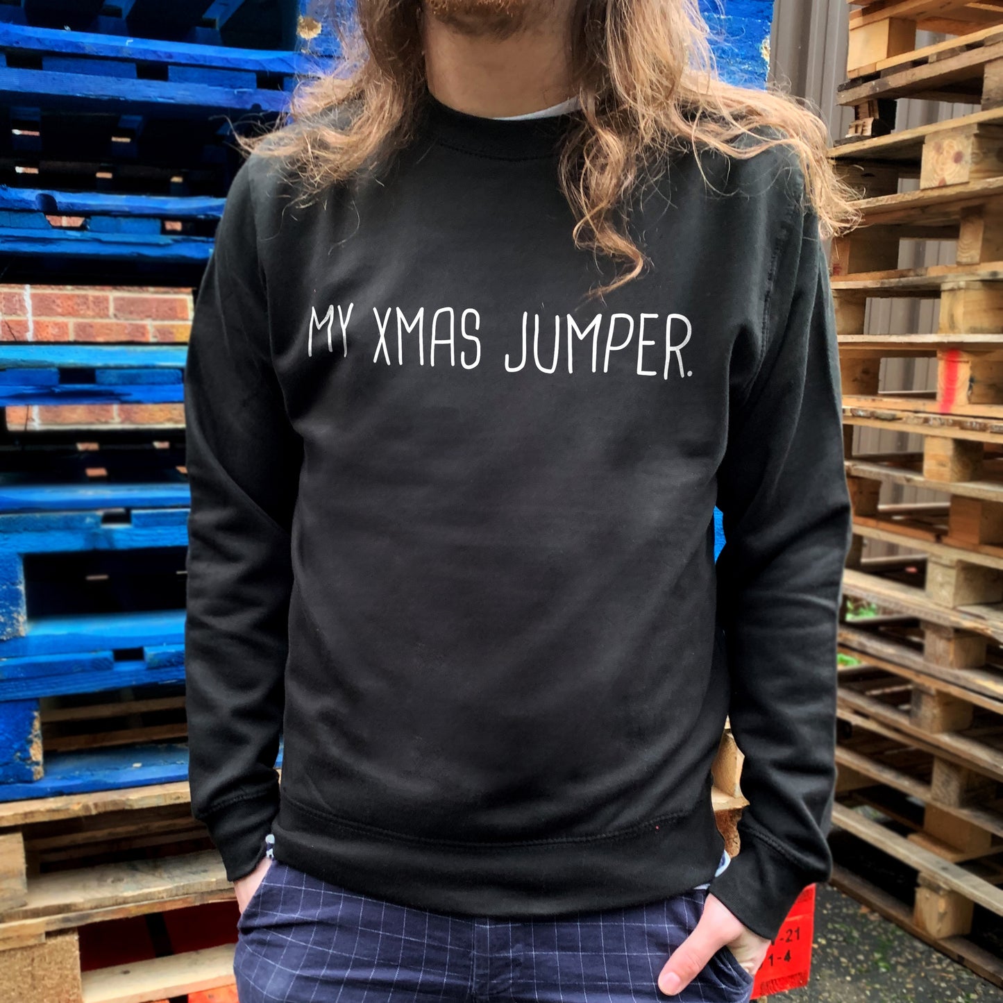 My Xmas Jumper Men's Black Christmas Jumper