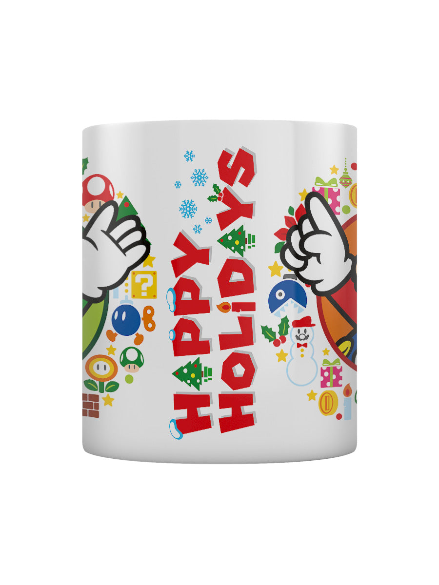 Super Mario Happy Holidays Mug