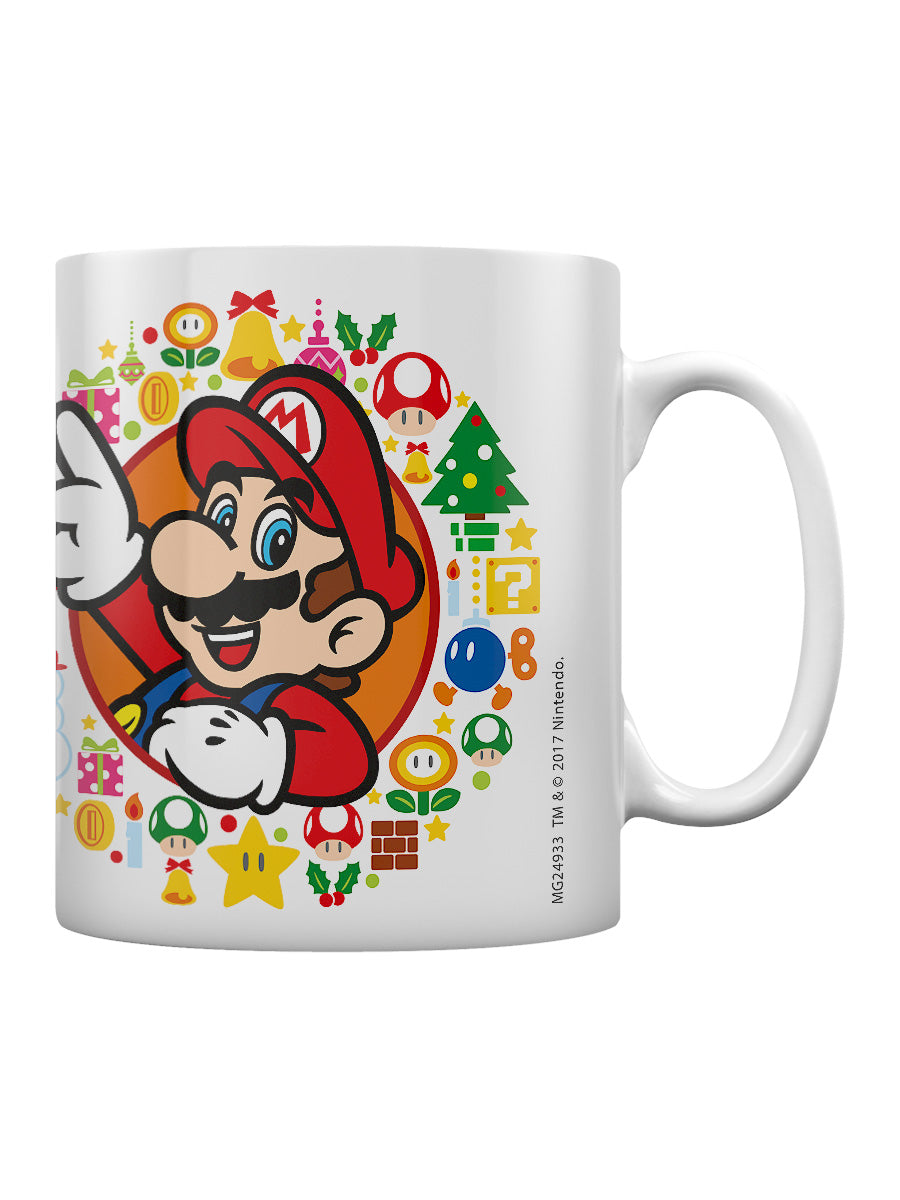 Super Mario Happy Holidays Mug