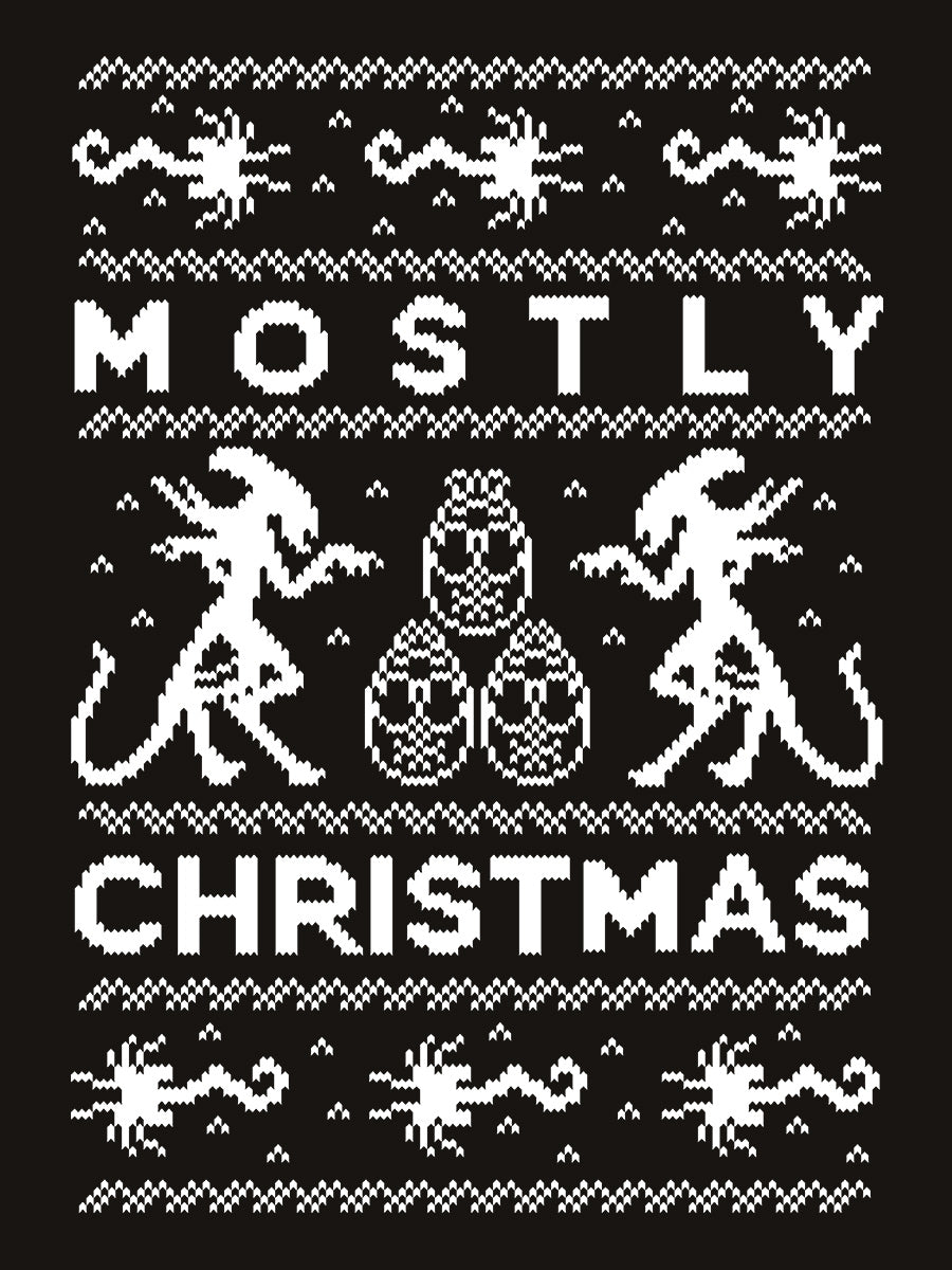 Mostly Christmas Men's Black Christmas Jumper