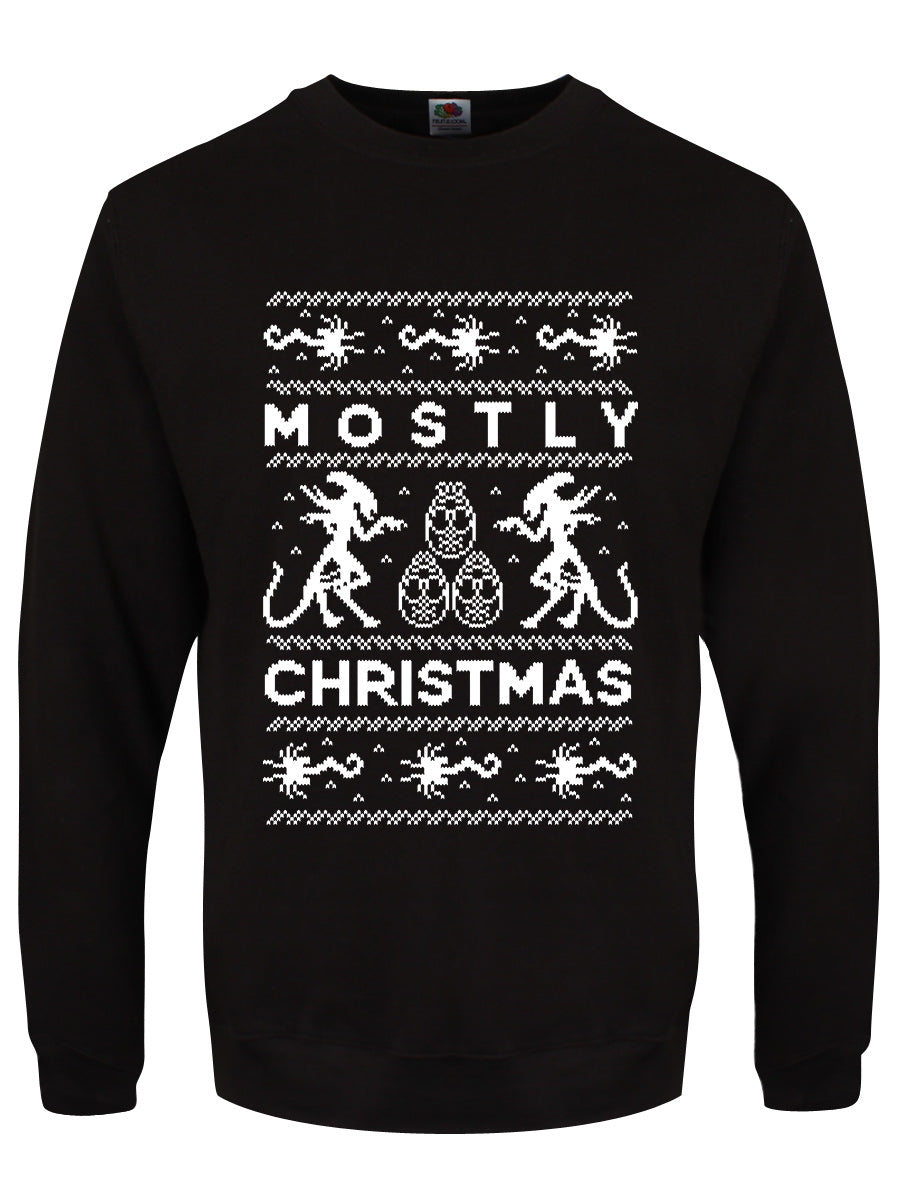 Mostly Christmas Men's Black Christmas Jumper