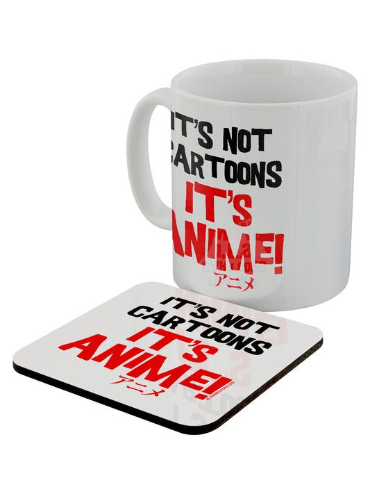 It's Not Cartoons, It's Animé Mug & Coaster Set