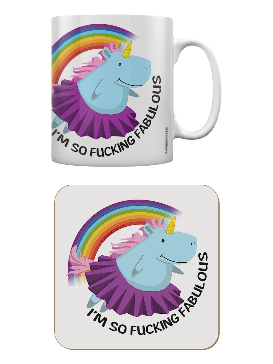 I'm So Fucking Fabulous Mug & Coaster Set