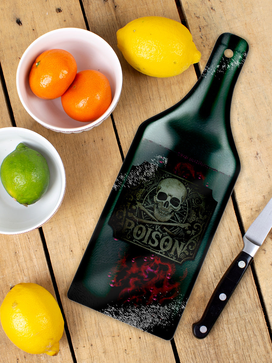 What's Your Poison? Bottle Shaped Glass Chopping Board