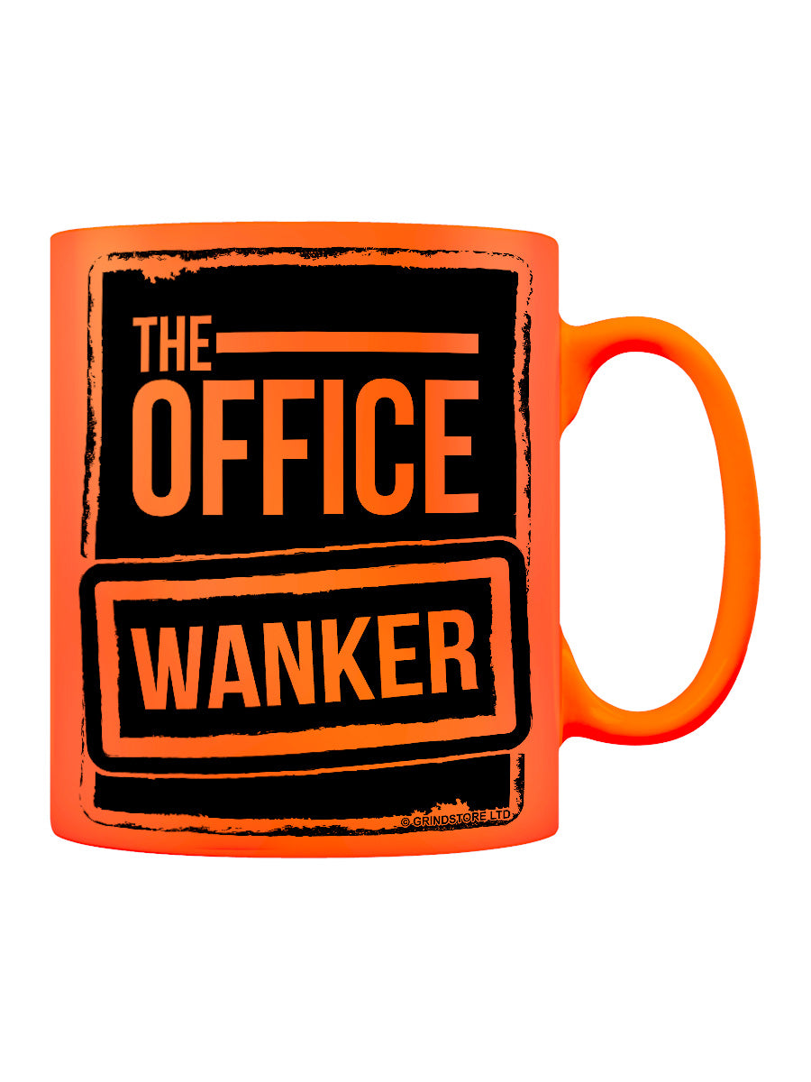 The Office Wanker Orange Neon Mug