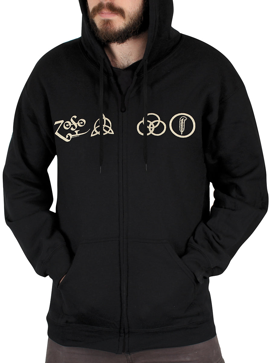 Led Zeppelin - Electric Magic Men's Black Zipped Hoodie