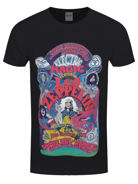 Led Zeppelin - Full Colour Electric Magic Men's Black T-Shirt