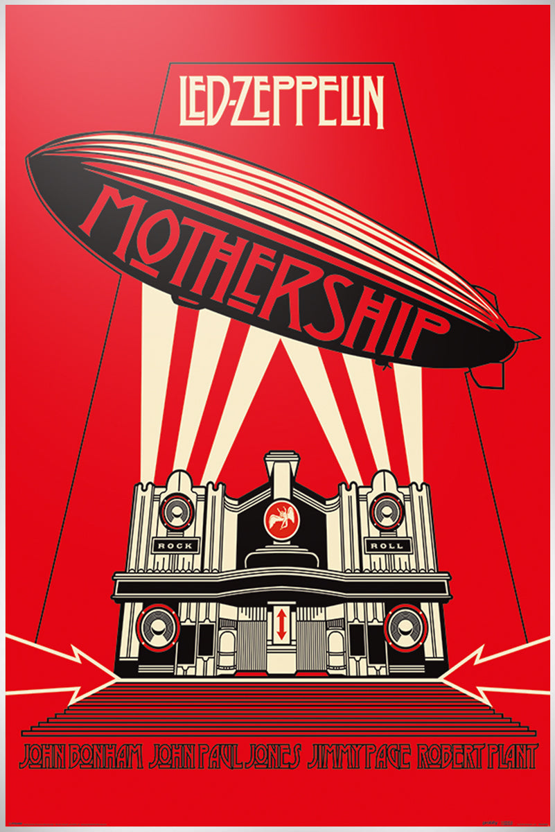 Led Zeppelin Mothership Red Poster