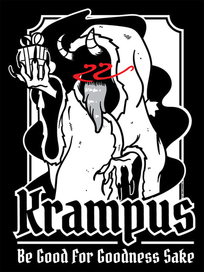 Krampus Be Good For Goodness Black Santa Sack
