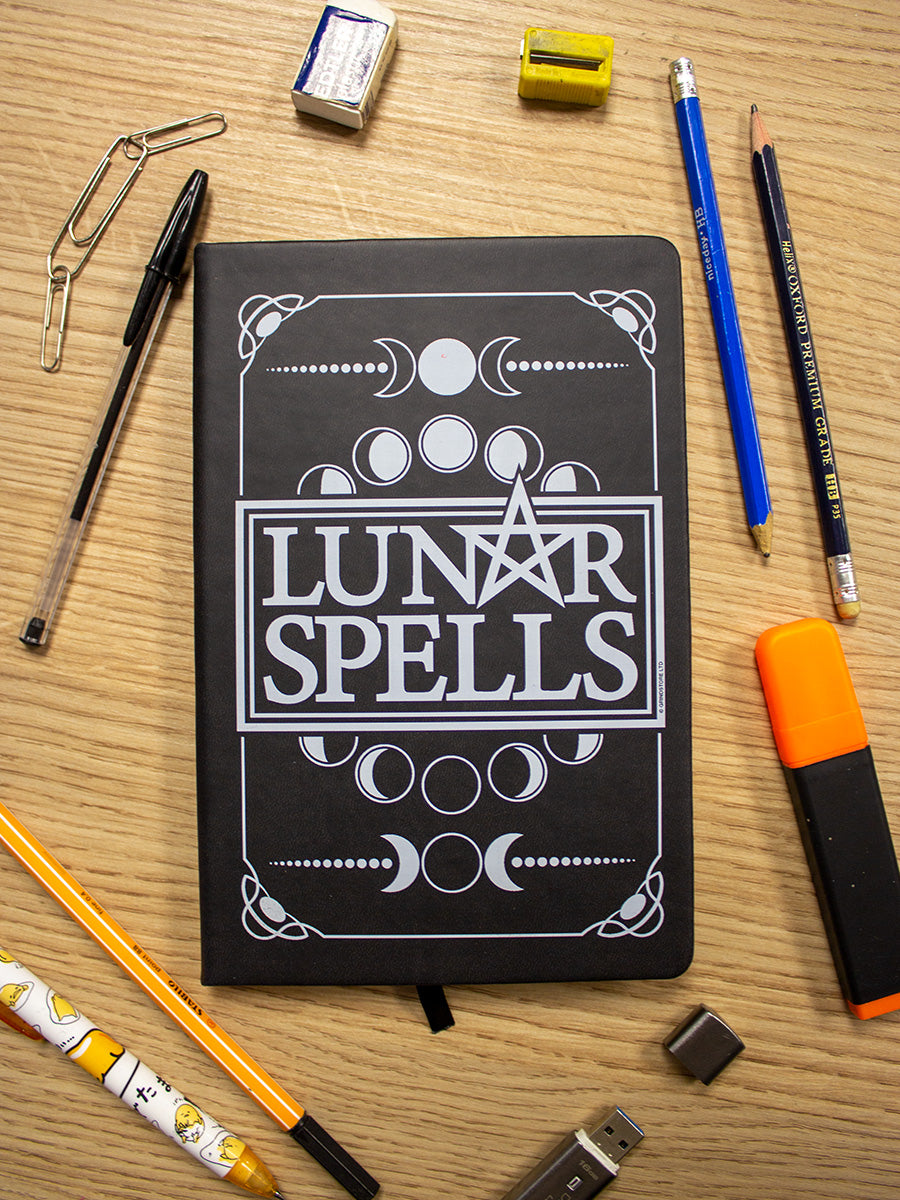 Lunar Spells A5 Black Hard Cover Notebook