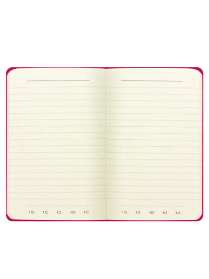 Psycho Penguin Blah Blah Blah Pink A6 Hard Cover Notebook